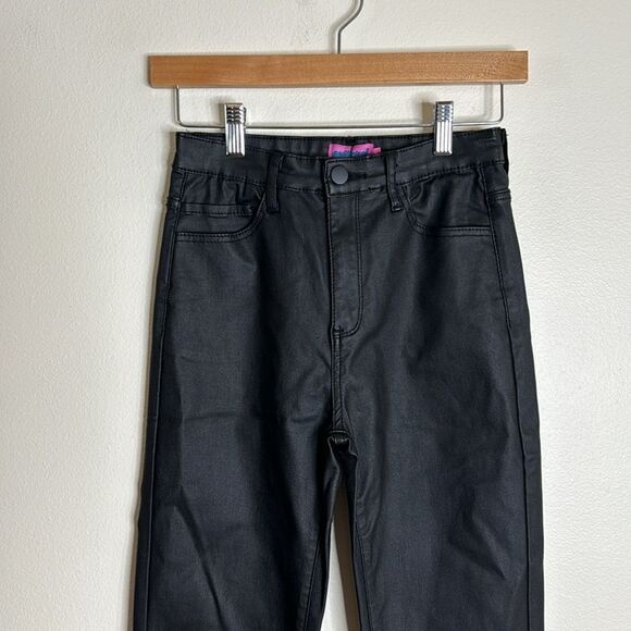 Edikted Luna Faux Leather Flare Jeans size medium ladies cool retro - Picture 4 of 14